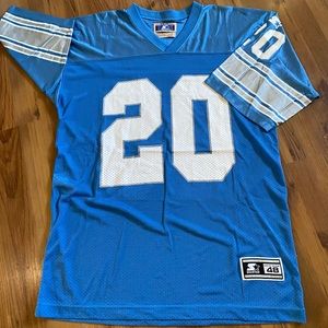 VINTAGE Starter Barry Sanders #20 NFL Throwback Detroit Lions Jersey